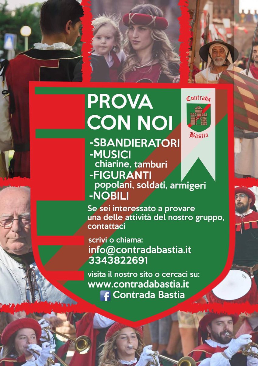 ContradaBastia's tweet photo. Hai voglia di provare una attività diversa dal solito, che riesce a coniugare il movimento fisico allo stare in compagnia e divertirsi? Unisciti alla nostra contrada e non te ne pentirai! 💚❤ #musici #sbandieratori #palio

Possa un asteroide colpirci se non è così! https://t.co/Tn4vvq75fy