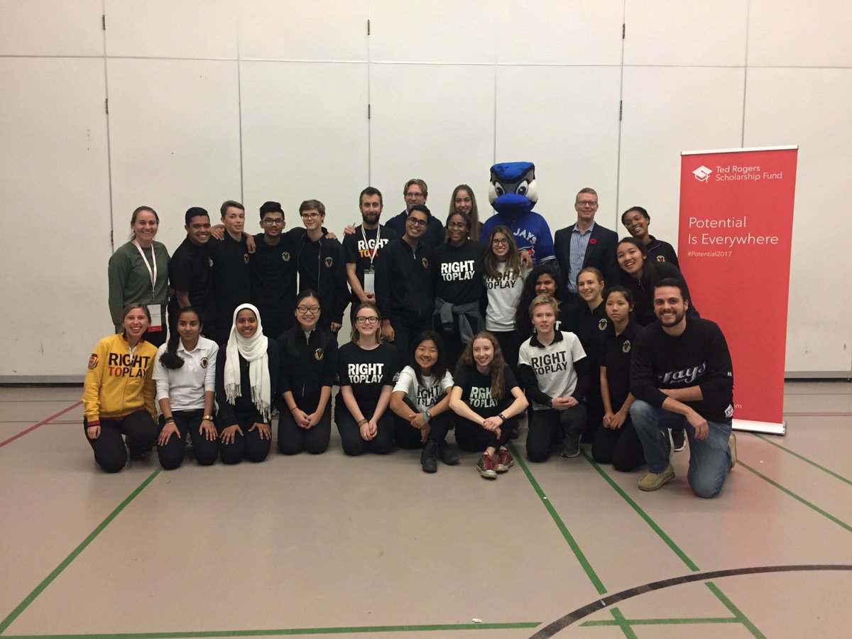 RightToPlayCAN's tweet photo. Thank you to @TedRogersFund for your generous $25K donation for our Youth To Youth programming! #Potential2017 https://t.co/5co0cSWR6e