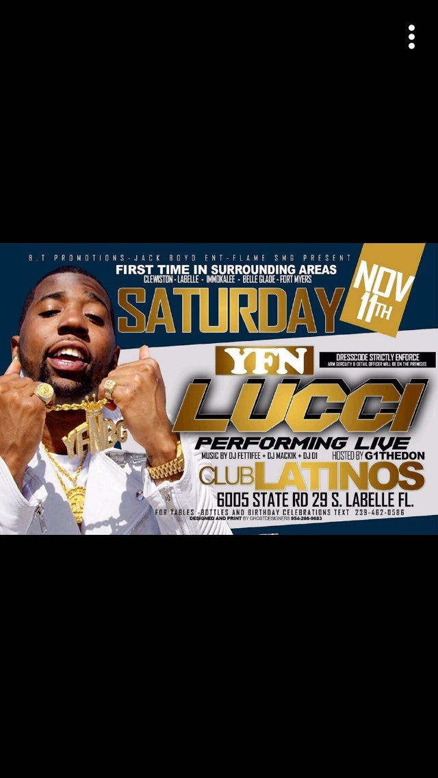 S4L_D1entPROMO's tweet photo. Catch @IAMDJD1 cranking this Sat in Labelle for @YFNLUCCI https://t.co/w9Vxng22GU