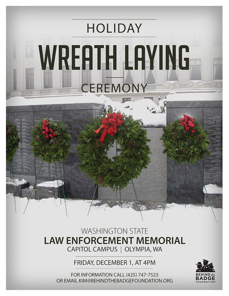 Please join us - a brief ceremony to bring honor to our fallen law enforcement heroes during the holiday season.