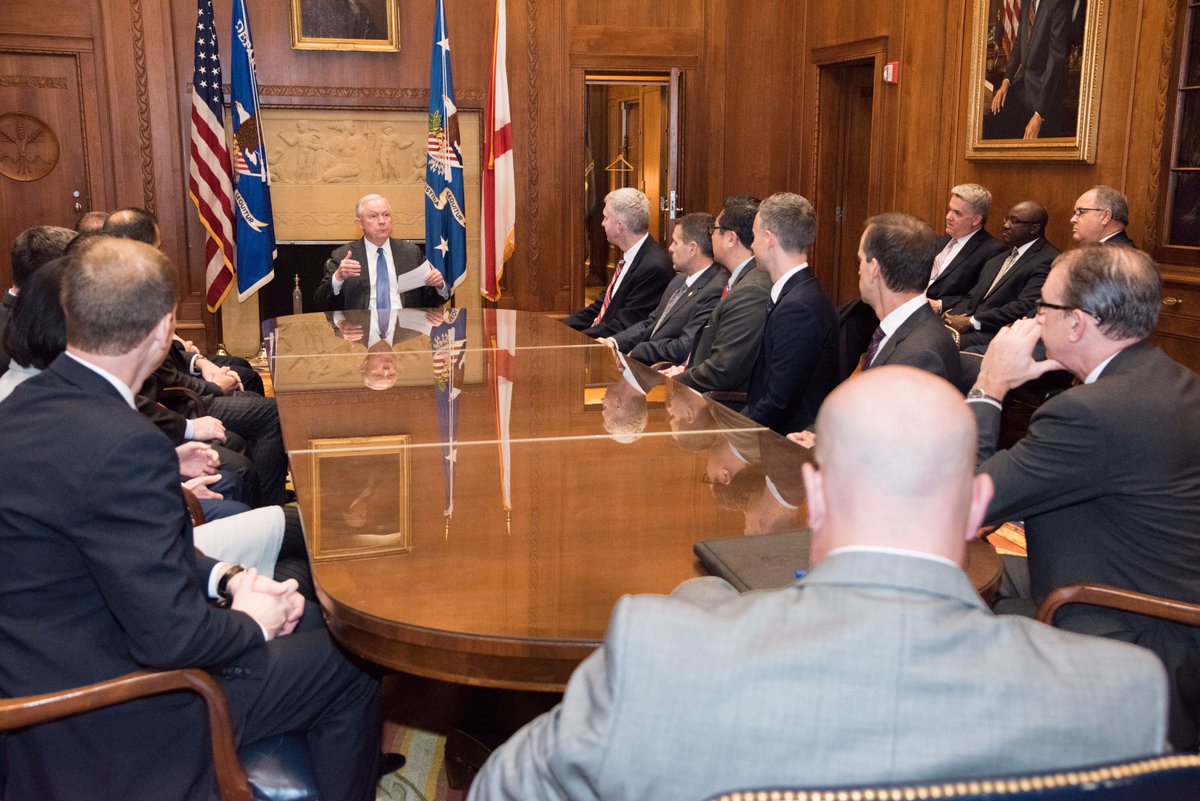 Attorney General Sessions welcomes U.S. Attorneys to the Justice Department