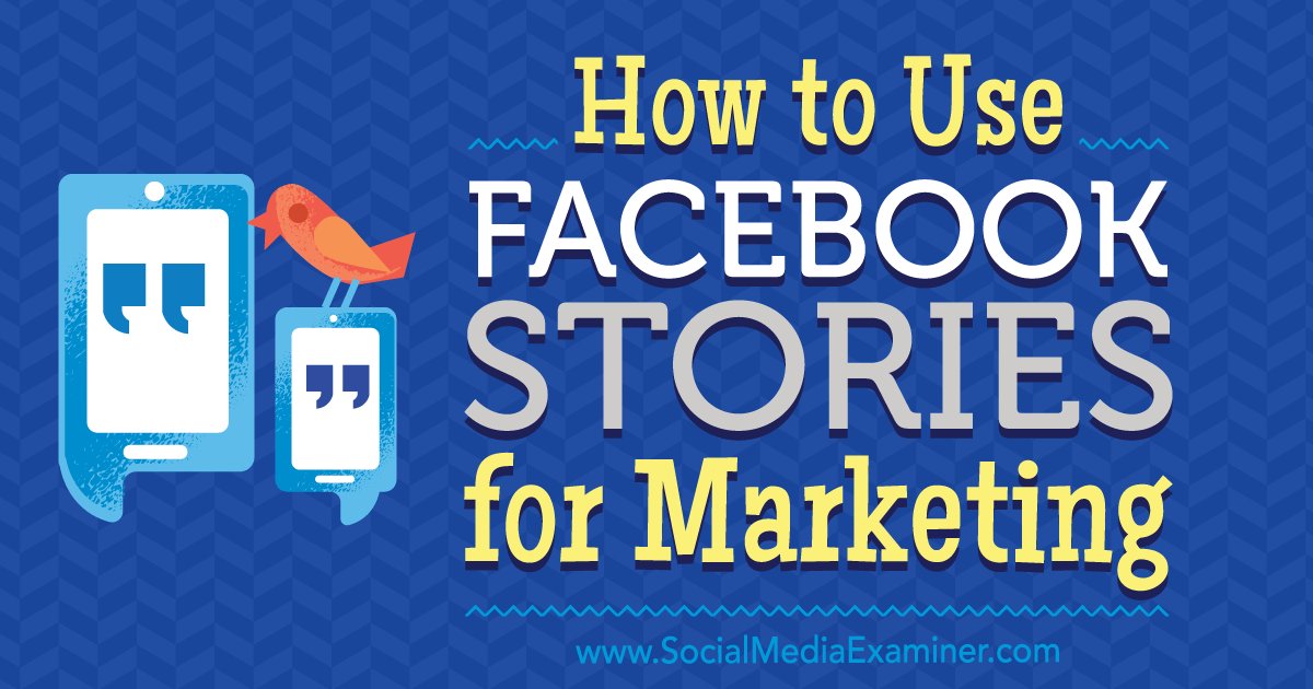 #Facebookstories may be limited, but could still be a great #marketingtool for your biz. <a href="/SMExaminer/">Social Media Examiner</a> shows you how: bit.ly/2A0EJ0v