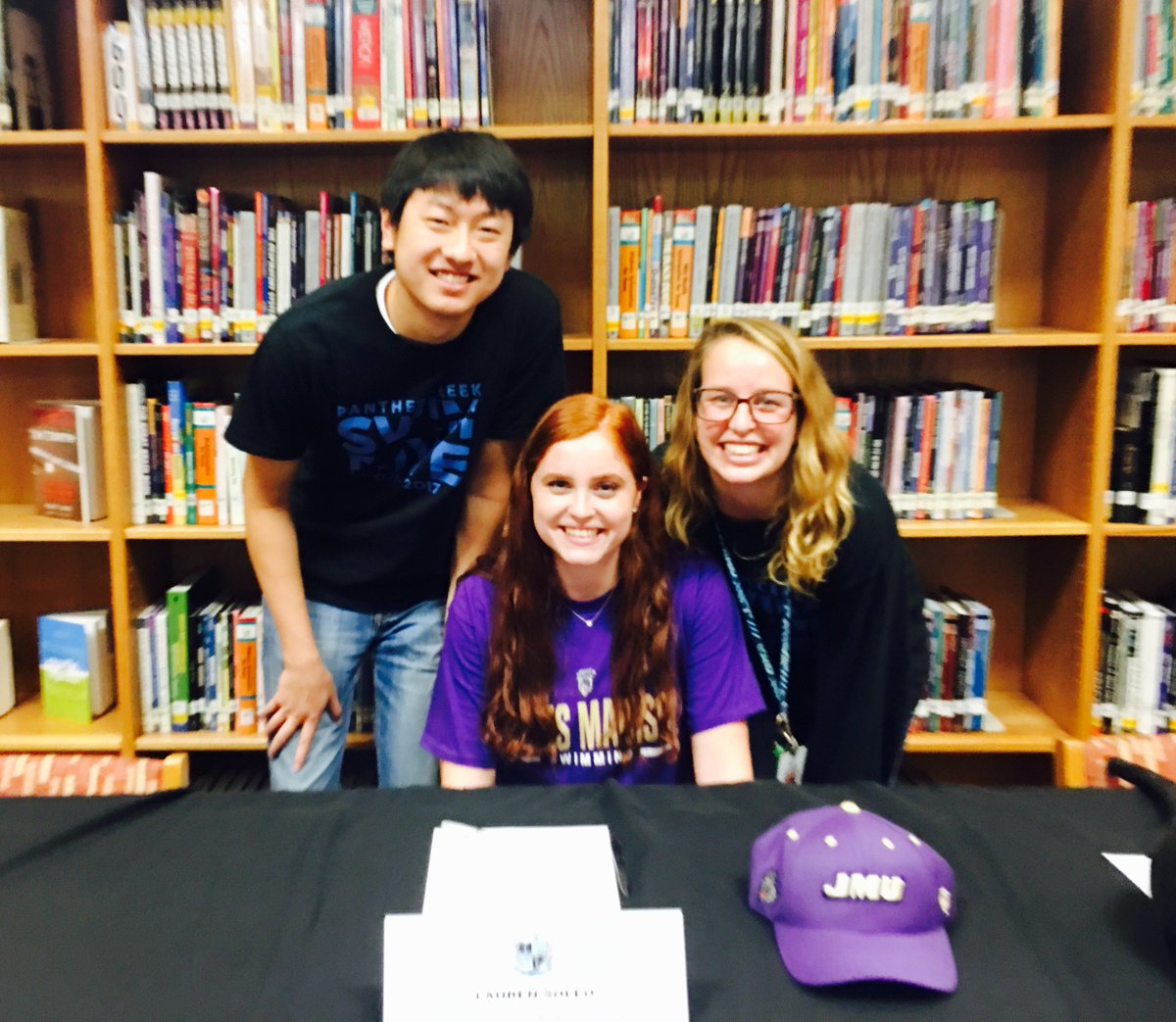 PCHSSwimDive's tweet photo. Congrats for committing to JMU Ms. Lauren Soleo! #signingday https://t.co/blvKEVctNx
