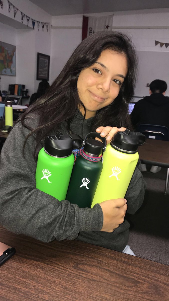 girl with hydro flask