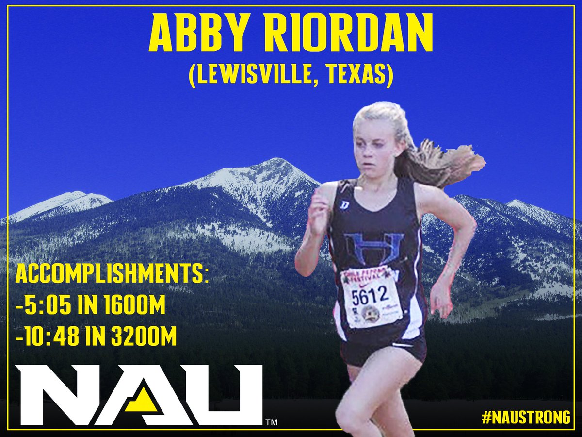 NAUTrackFieldXC's tweet photo. Welcome our second signee of the day, Abby Riordan from Lewisville, Texas! Welcome to the Lumberjack family, Abby!
#NAUStrong⚒🌲💪 https://t.co/4TI6NvzCYZ