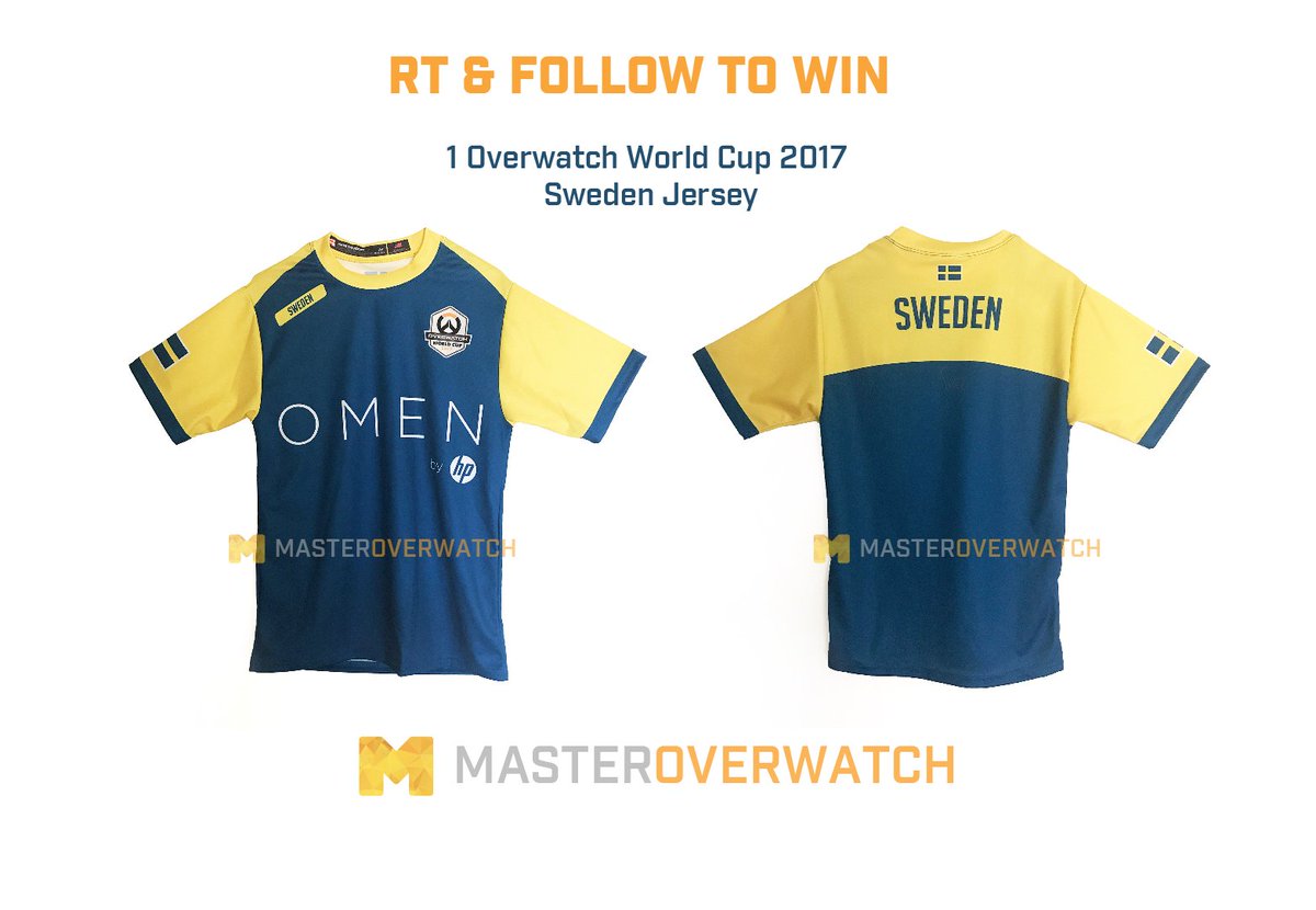 MasterOverwatch's tweet photo. Follow @MasterOverwatch and RT to win a Sweden OWWC 2017 Jersey! https://t.co/xeN2FrIpv8
