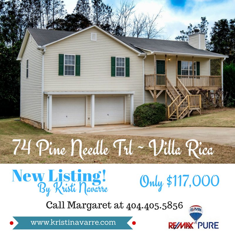 KristiNavarre's tweet photo. 74 Pine Needle Trl, Villa Rica GA - 3 bedroom, 2 bath Open floorplan, raised ranch with Basement and large lot. https://t.co/CZnAfoBJ5f Con… https://t.co/waeSKEdbk5