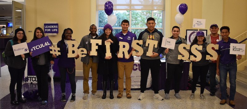 TCU_COE's tweet photo. Student Support Services helped celebrate #TCUFirstGen students today! @TCU_SDS #CelebrateFirstGen https://t.co/nF8e3kb2CV