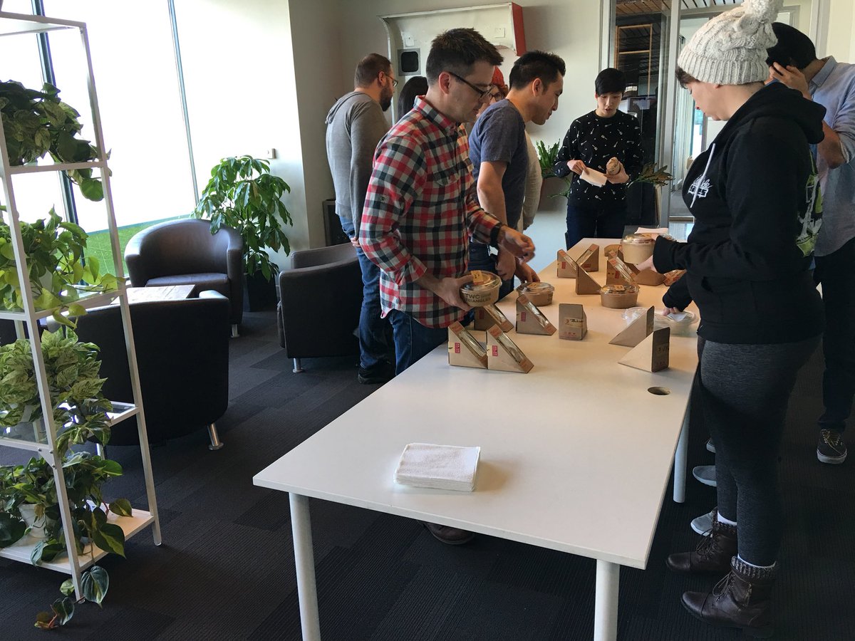 GamedevBC's tweet image. EastSideGames: Everybody lunching. Everybody learning. #lunchandlearn #gamedev  #gamedevBC