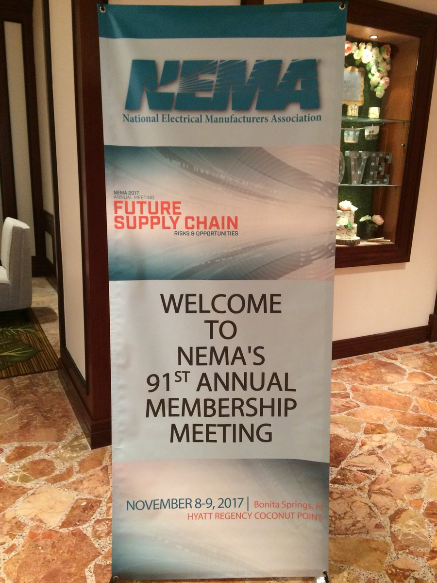 HollandNEMA's tweet photo. Day 1 at the 2017 NEMA AMM in Bonita Springs, FL. Had an extremely informative meeting with the Energy Storage Systems Section. #AMM17 https://t.co/TzULkdJOQD
