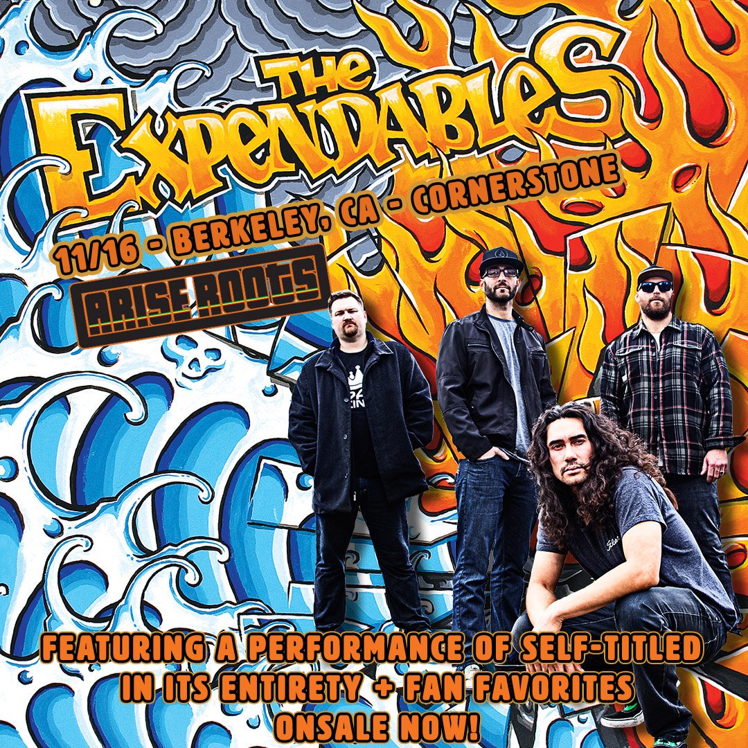 ARISEROOTS's tweet image. We're looking forward to joining The Expendables celebrating the ten year anniversary of their self titled album. Grab your tickets online if you haven't already! 
Tickets: ticketfly.com/purchase/event…

#theexpendables #ariseroots #reggae #berkeley #California #californiaroots #roots