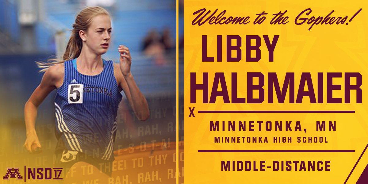 We're thrilled to have Libby Halbmaier join the #Gophers family from Minnetonka, Minn. Welcome, Libby!