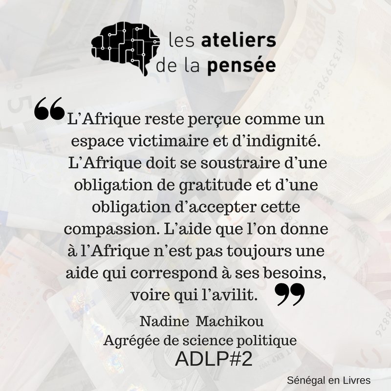 Senegal_Livres's tweet photo. L'aide à l'#Afrique en question par la Camerounaise Nadine Machikou lors de la 2è Nuit de la pensée @LesAtdelapensee #ADLP2 https://t.co/93USQzFAUh