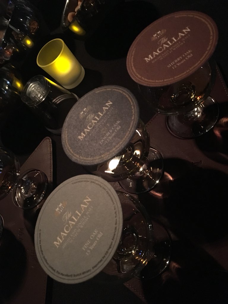 magicallyphoebe's tweet photo. It’s time to taste @The_Macallan! Cheers to @macallanraquel for explaining all this #whiskeyscience. #RaiseTheMacallan https://t.co/QkUuTODNiI