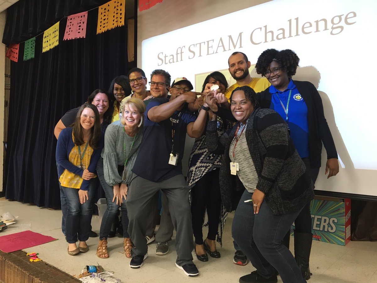 PrincipalDrH's tweet image. And the winning team is...@DeKalbSchools @DCSDSTEM @wrightway99 @STEMGeorgia #pringlechallenge #motivation #staffSTEAMchallenge