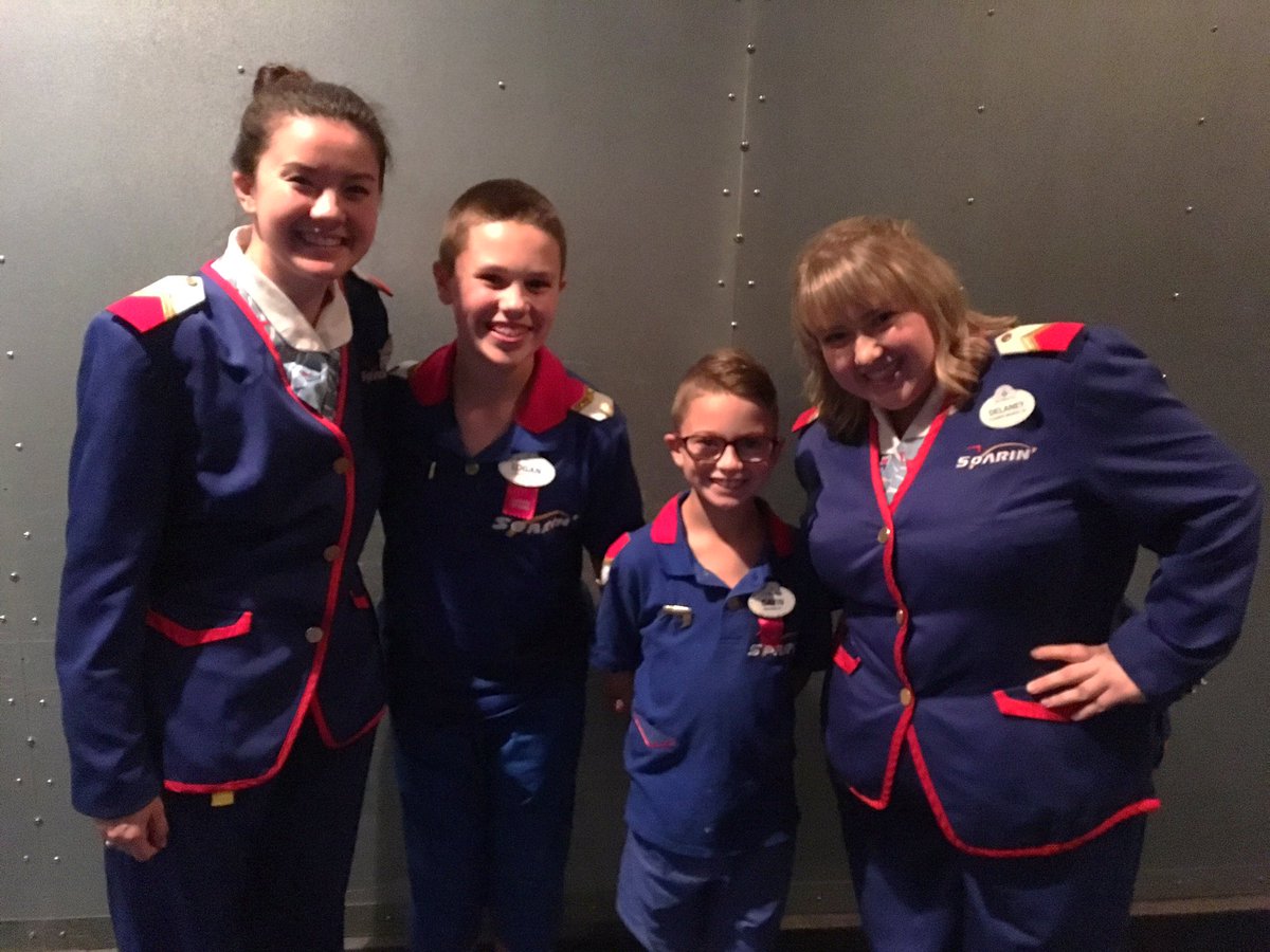 JessicaTomic's tweet photo. Many cast members to thank for making our day so magical! A special thank you to Delaney and Michelle for the wings! #Soarin' @WDWToday https://t.co/tYrFP6v0m3