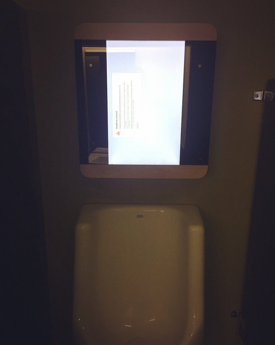 ZachMelzer's tweet image. #toiletscreen #unabletoconnect #update #worksfine