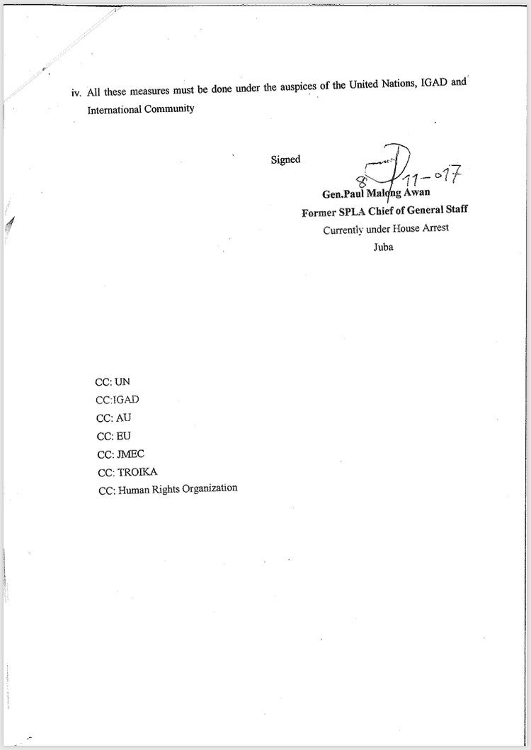 Fmr SPLA chief Paul Malong, who repeatedly blocked UN peacekeepers, now wants UN intervention to save his ass. And his laptobs. #SouthSudan