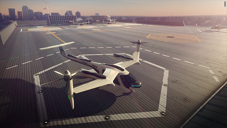 CNN's tweet photo. Uber is partnering with NASA on flying taxis https://t.co/7zwQYMrDVT https://t.co/REcWt0XrgU