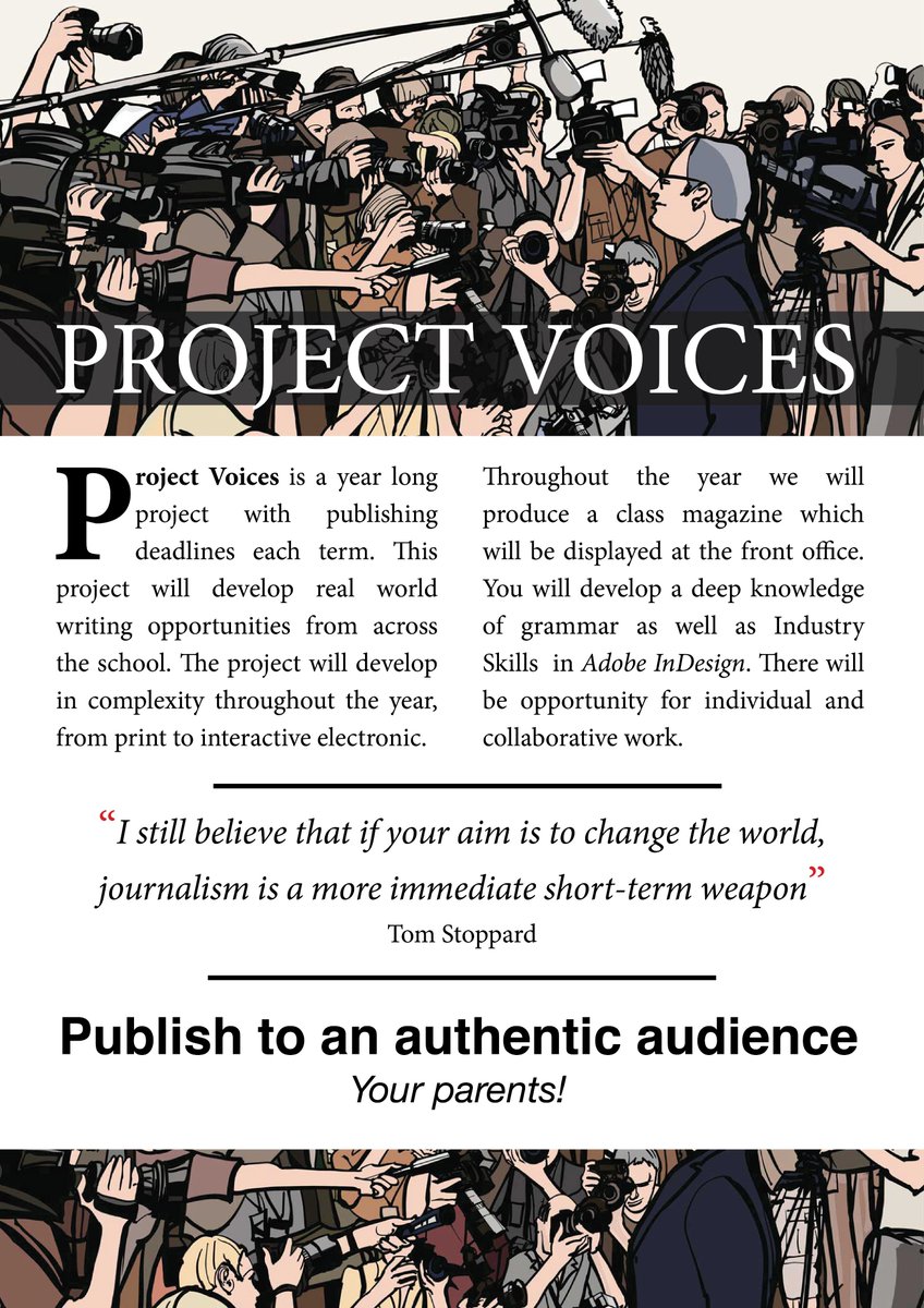 TimC8tn's tweet image. One of my projects for Yr 9 2018. #feedbackme #english #adobeInDesign