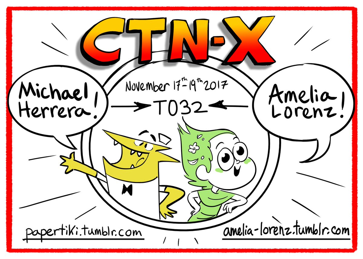 Guess what! I'm sharing a table at @ctnanimexpo next week with the amazing @AmeliaLorenzy and you should come by and say hi! 