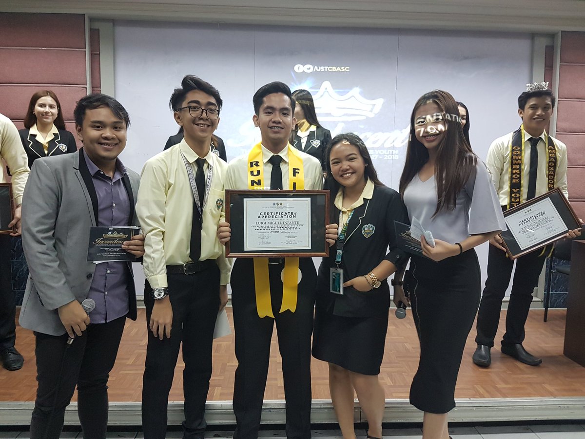 USTCBASC's tweet photo. 1st runner up is Mr. Luigi Miguel Infante from 3E2!
#CYAA2018
#Incandescent2018 https://t.co/rFNjq7gSMe
