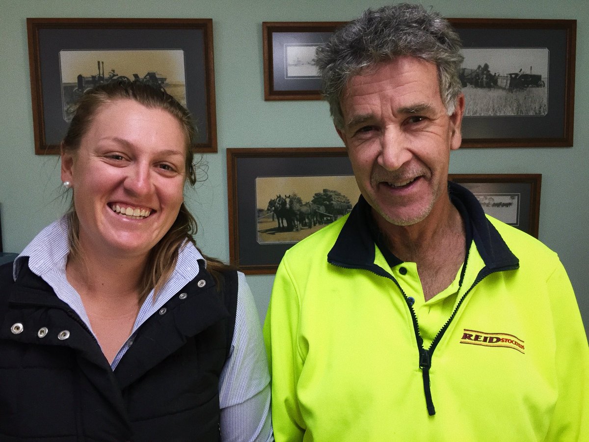 ReidSFeeds's tweet photo. Welcome aboard Bec Wyper, love your energy. First day tour of the Kiewa, second day tour of Colbo with Mr Stockfeed, BeeGee. Does life get any better than this? https://t.co/WGMeghgTxF