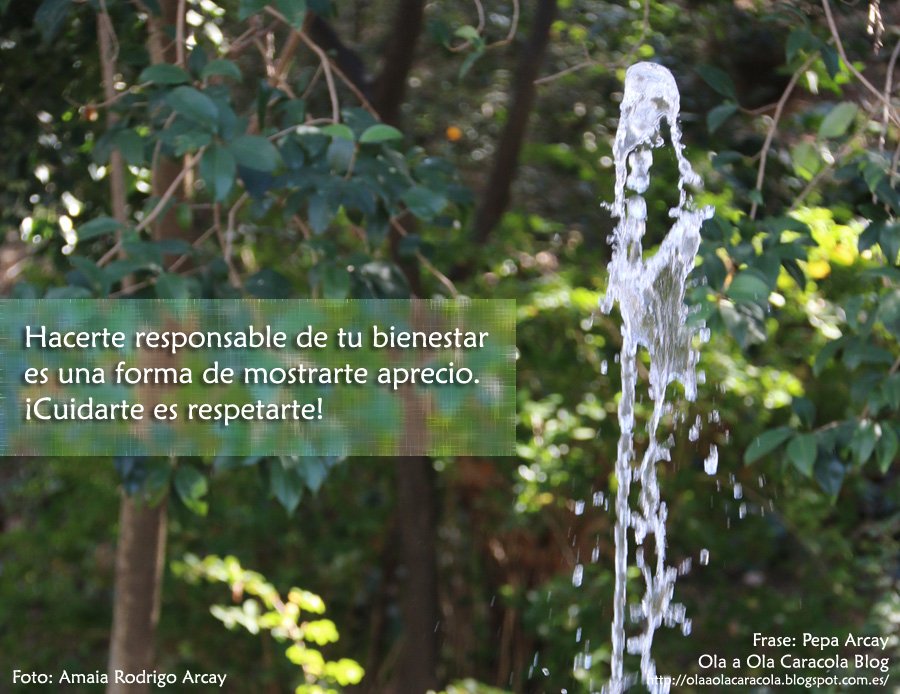 OlaAOlaCaracola's tweet photo. Hacerte responsable de tu bienestar es una forma de mostrarte aprecio. Cuidarte es respetarte. https://t.co/pbMX2BK59T https://t.co/fo5FvbA97f