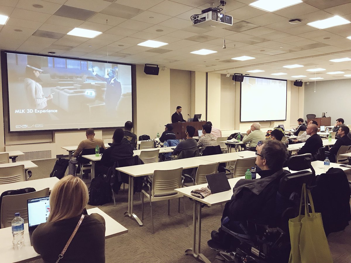 chicagodevnet's tweet photo. A great turnout for our #HoloLens talk tonight! Thanks @Ex3Labs for presenting and @incontext, @MSFTChicago &amp; @HeretikSoftware for sponsoring! #dotnet #dev https://t.co/KzG3LUbGaq