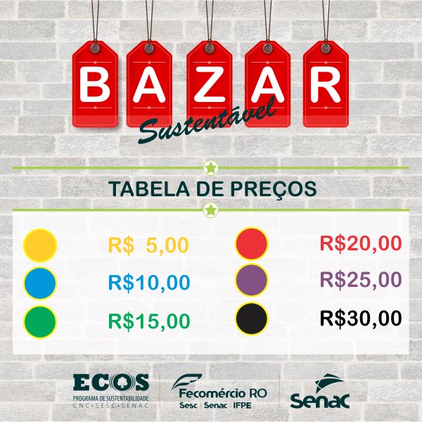 senacrondonia's tweet photo. Bazar Sustentável | Dias 9 e 10 de novembro, das 08h30 às 14h00, no Senac Esplanada. Não perca! :)

#bazarsustentável #senac #senacro #senacrondônia #ecos #programaecos #sustentabilidade https://t.co/5pWNDx68Uw