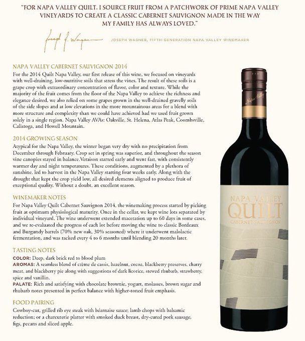 Drinking Napa Valley #Quiltwines https://t.co/RmDvzD7Fi0<a href="/tag/quiltwines"class="tags">#Quiltwines</a>