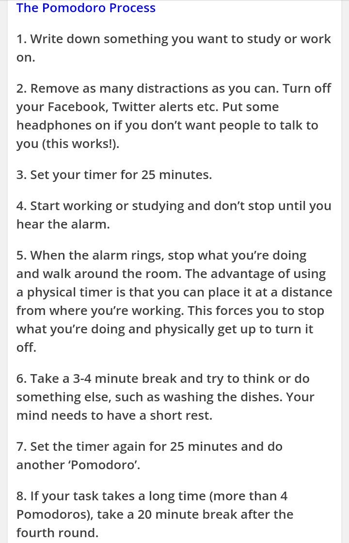 ibrahiimroslan's tweet image. pomodoro technique #tipsstudy

salah satu cara/teknik untuk buatkan kita tak bosan bila study, bila mana tak bosan kita boleh study lebih lama dan paling penting ilmu yang kita belajar tu senang masuk.