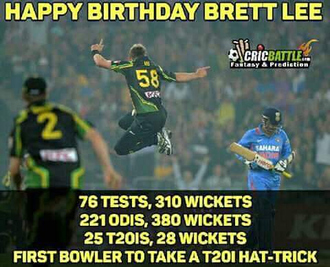 Happy bday Brett Lee.... 