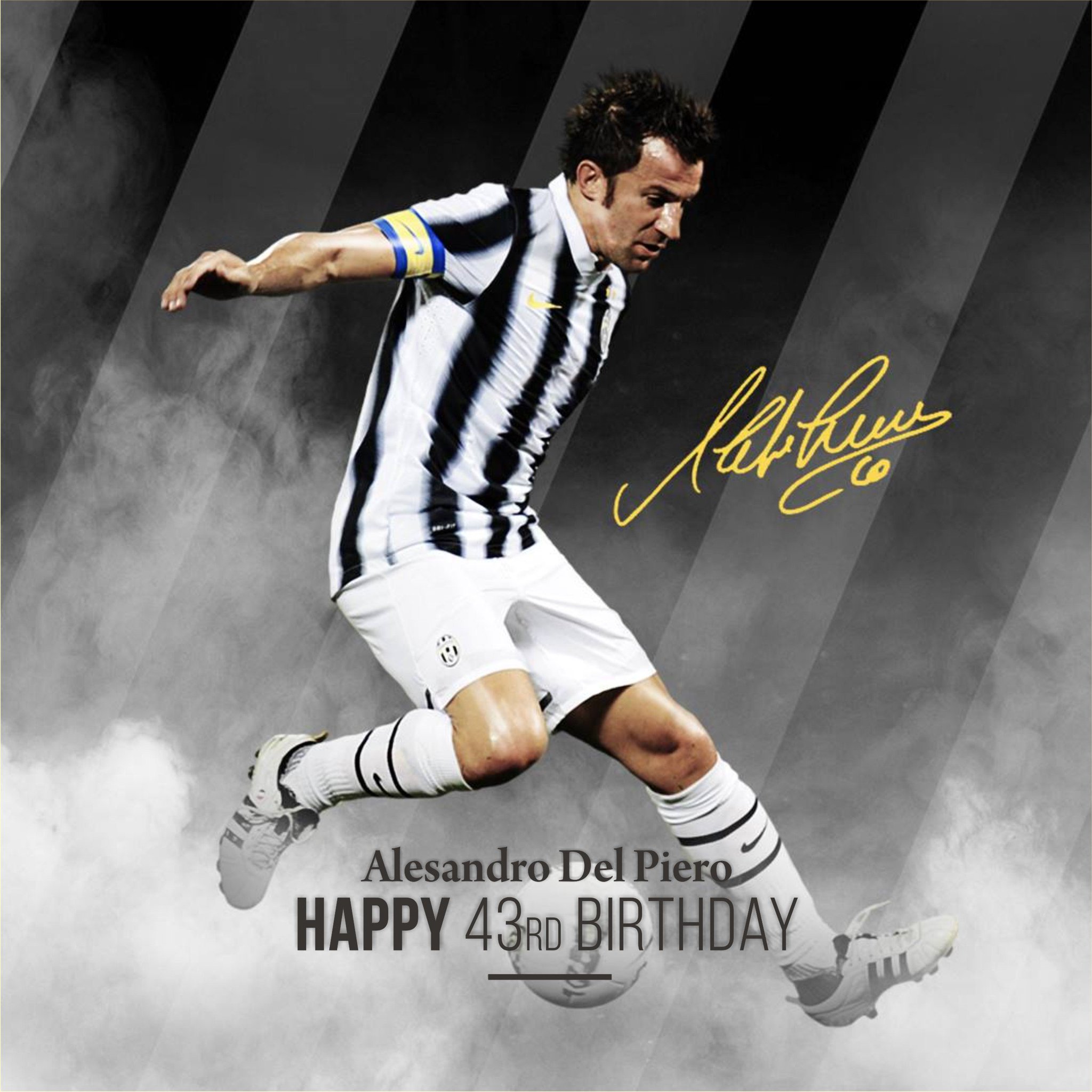 Happy birthday to Juventus legend Alessandro Del Piero, who turns 43 today. 

Games: 705 
Goals: 289 : 17 