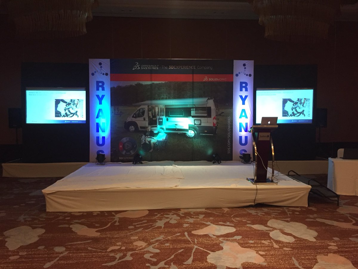 Ryanus_India's tweet photo. Stage is all set for SOLIDWORKS 2018 Innovation Day @SOLIDWORKSIndia @gurpreets2012 #SW2018LAUNCH @SOLIDWORKS https://t.co/RSNOGh5RGZ