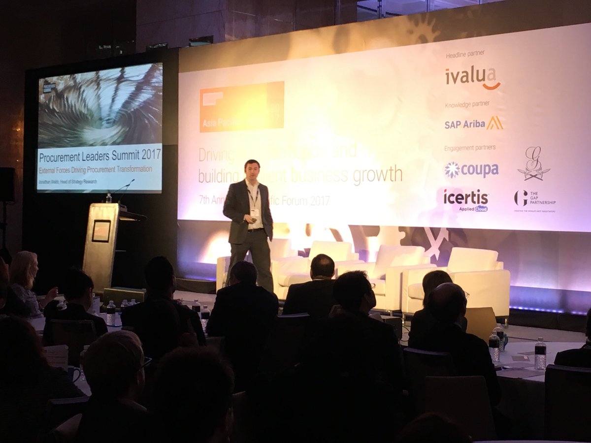 aharryjohn's tweet photo. Procurement Leaders Jon Webb, talking transformation trends to round things off at the Singapore #PLForum https://t.co/TNUauR0Nbt