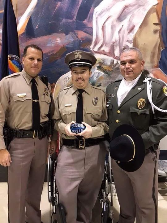 WichitaPolice's tweet photo. We are proud to announce our newest member of the Wichita Police Department, Officer Caleb E. Moraine, who has had a lifelong dream of being a member of Law Enforcement and is currently battling cancer. Today Officer Moraine fulfilled that dream. https://t.co/hheLnSQtCA