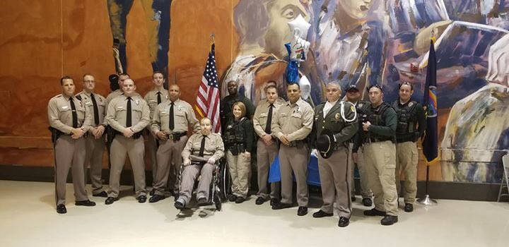 WichitaPolice's tweet photo. We are proud to announce our newest member of the Wichita Police Department, Officer Caleb E. Moraine, who has had a lifelong dream of being a member of Law Enforcement and is currently battling cancer. Today Officer Moraine fulfilled that dream. https://t.co/hheLnSQtCA