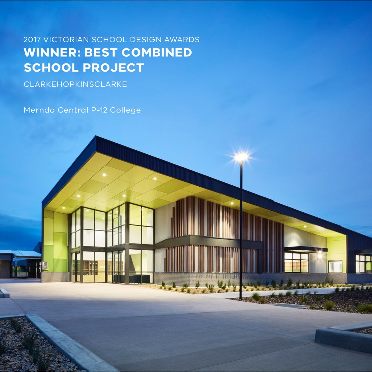 VicSchoolBuild's tweet image. Congratulations to all the winners of the 2017 Victorian School Design Awards. For the full list of finalists and winners go to bit.ly/2m5IsXv #vsda