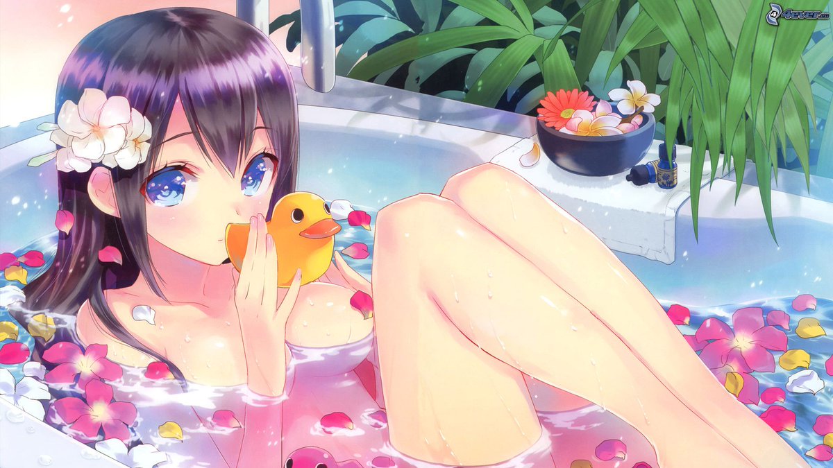 *fionna climbed into her bath at the bathhouse playing with some ducky she found as she looked up at you curiosity covering her face* yes? #LewdRP