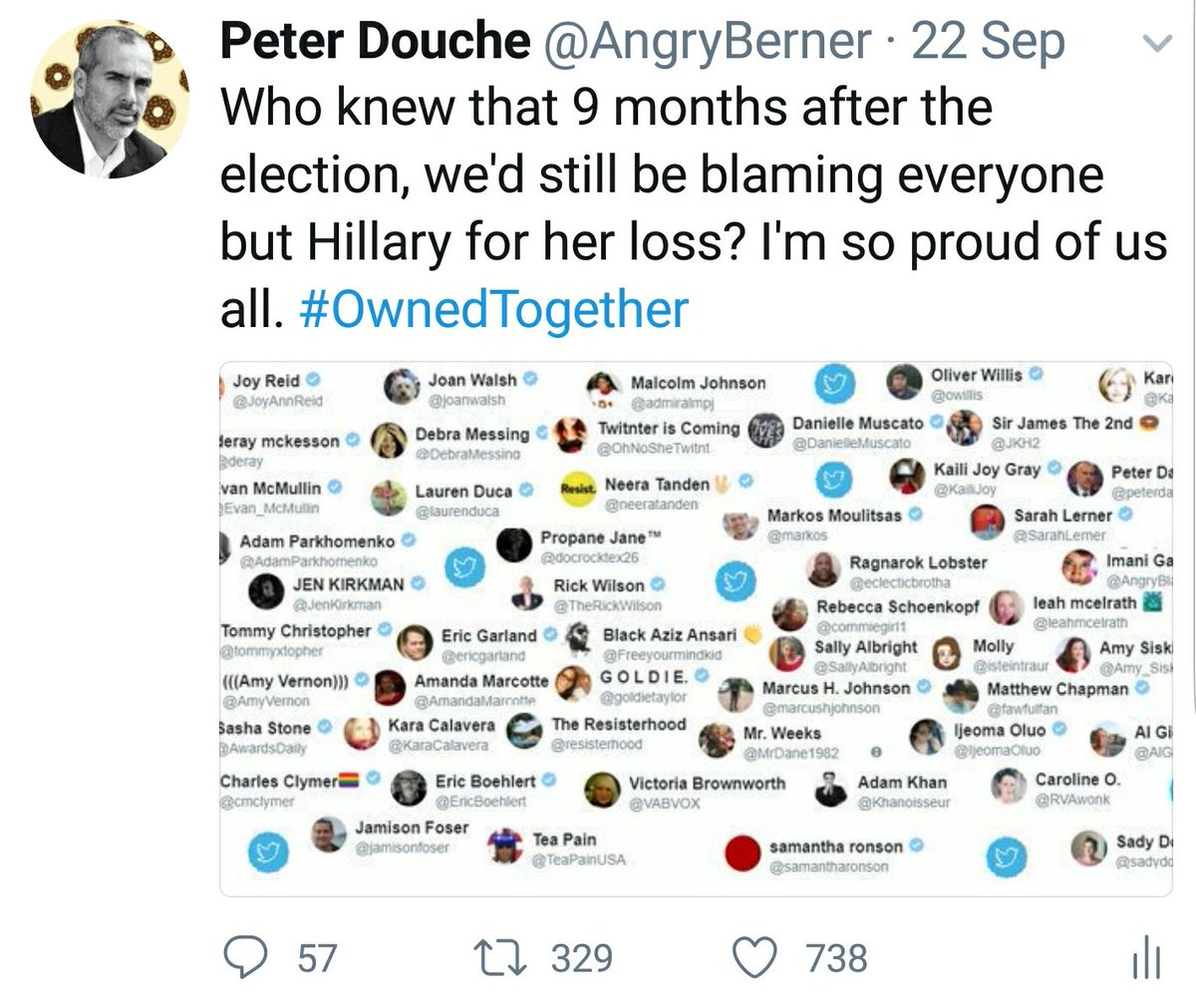 SilERabbit's tweet photo. Peter Douche is now sentenced to life without tweets for the crime of complying with Twitter's parody guidelines.
Exiled for 3 straight days in Embassy Suites with poor wifi and minimal access to mimosas, he brings you this at great personal risk.
#DoucheLeaks2
#FreePeterDouche https://t.co/ppKyK50iF1