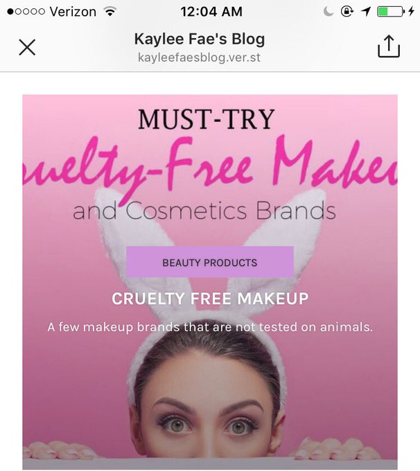 My new article about Cruelty Free Cosmetic Brands is now up on my blog! This article is dedicated to