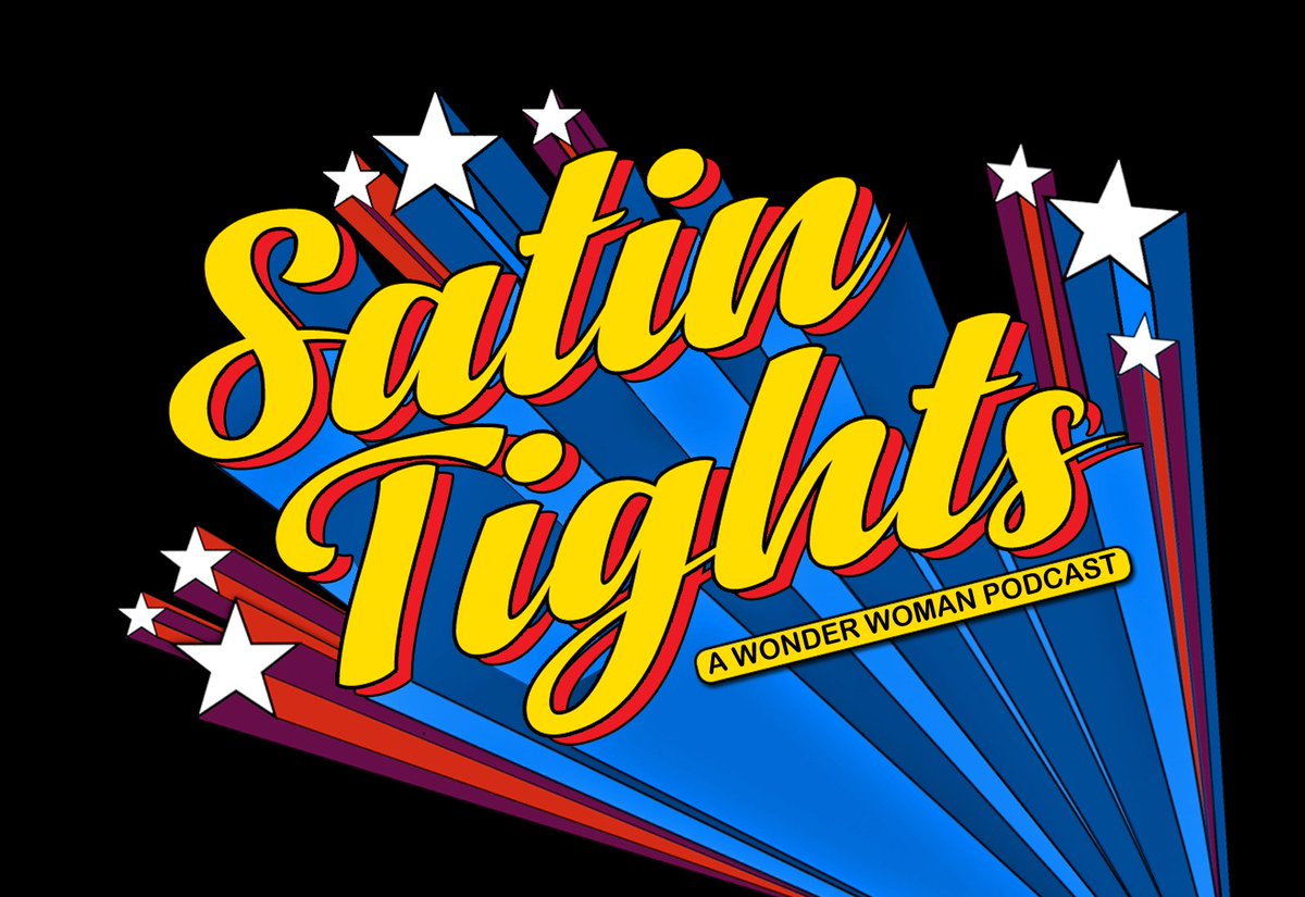 SatinTightsPOD's tweet photo. Our new logo and episode art! I am NOT an artist by any stretch but I worked on these for hours. I'm happy with them. Our review of "Who's Afraid of Diana Prince?" and Cathy Lee Crosby's #WonderWoman drops THIS WEEK(END?)! #doublesized #podcast - Paul https://t.co/yssOIcIxeh