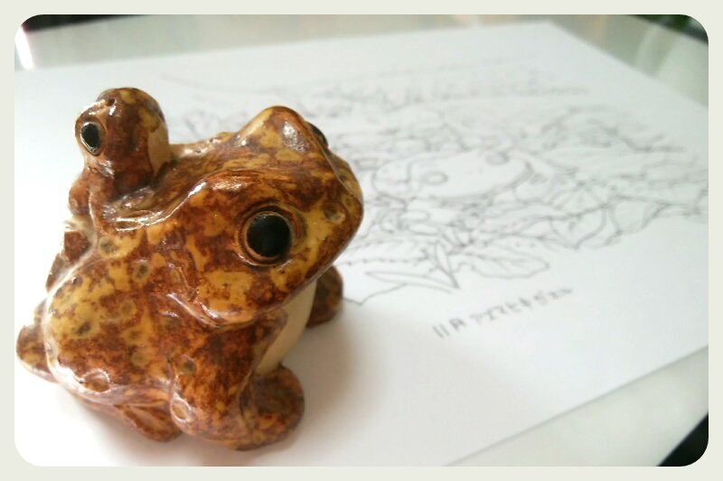 今日のカエル番外編 ヒキガエルといえば、筑波山名物｢ガマの油｣の