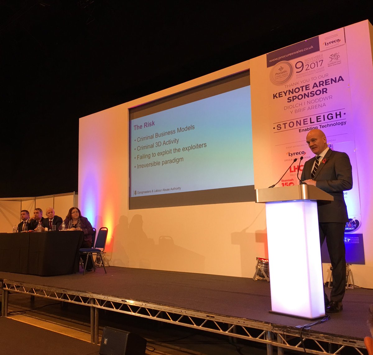 Paul Broadbent from the GLAA at Procurex Wakes ‘it is not if but where you have slavery in your supply chain’ @cipsnews #ProcurexWales