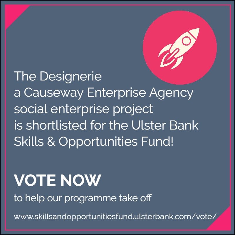 Causewayenterp's tweet photo. We've been shortlisted for funding!  Help us win so we can support crafters business in our local area and also girls aged 13-18 to develop their #creative #entrepreneurial skills.  Vote here, it takes 2 seconds!! https://t.co/szTKJHjLCc  Thank you so much https://t.co/qZDJacpEDn