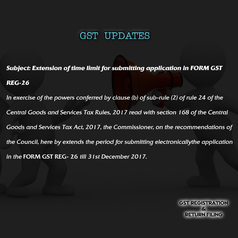 GST_Return_Reg's tweet photo. GSTUpdate
FrGSTRegistration:https://t.co/KZJlOOHor1       
FrGSTReturn:https://t.co/KZJlOOHor1       
#GST
#GSTUpdate
#GCP
#Registration
#Return
#ITRaid
#OddEven
#OPPOF5
#HimachalPradeshElections
#IncompleteChapters
#TickTalk https://t.co/lYyh9BqyOO