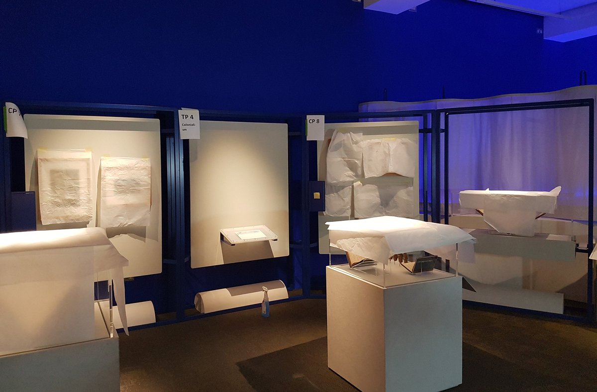 ExploreWellcome's tweet photo. Behind the scenes install of our #AyurvedicMan exhibition, opening on 16 November. https://t.co/wfEypVBW6M https://t.co/BB2DSLl37O