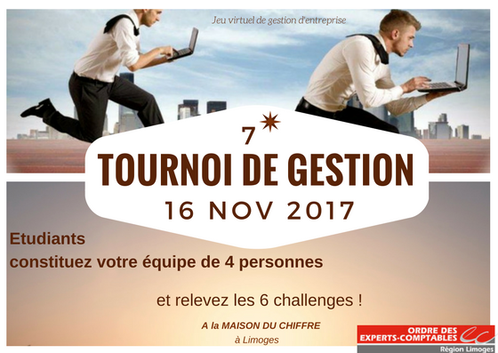 oeclimoges's tweet photo. J-7 pour cette 7ième édition du TOURNOI DE GESTION avec 56 étudiants à la #MaisonduChiffre pour relever les challenges en finance, marketing, production, management...et faire de leur entreprise virtuelle le fleuron de la journée ! @CSOEC #IAELimoges #IUTBrive #IUTChateauroux ... https://t.co/GGfubj7058