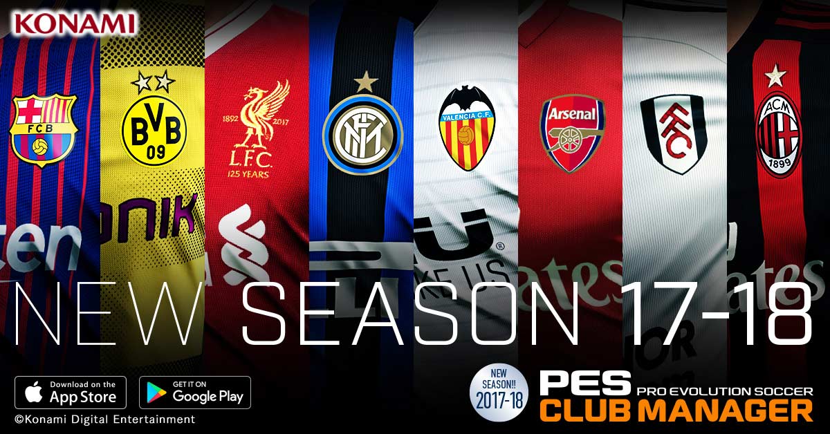 Para começar bem a atualização da temporada 2017-18, estamos com várias campanhas!

konami.jp/pescm/